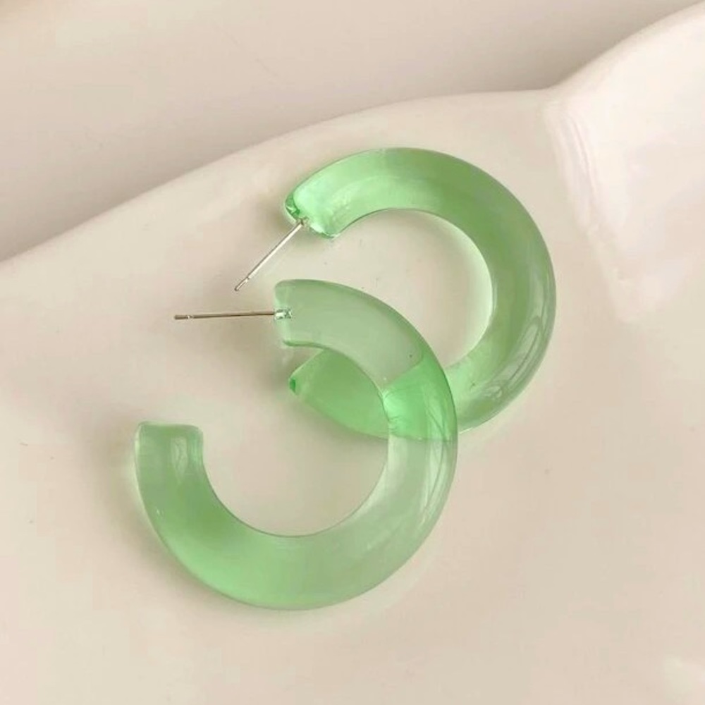 Clear cuff earrings lightweight